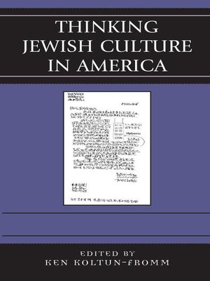 cover image of Thinking Jewish Culture in America